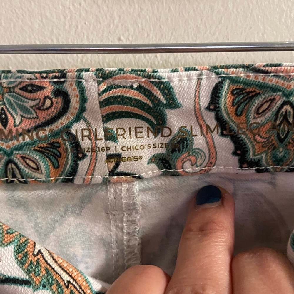 Chico’s Women’s Capri Pants 3P 3 Petite Girlfriend Slim So Slimming Print - Picture 7 of 13